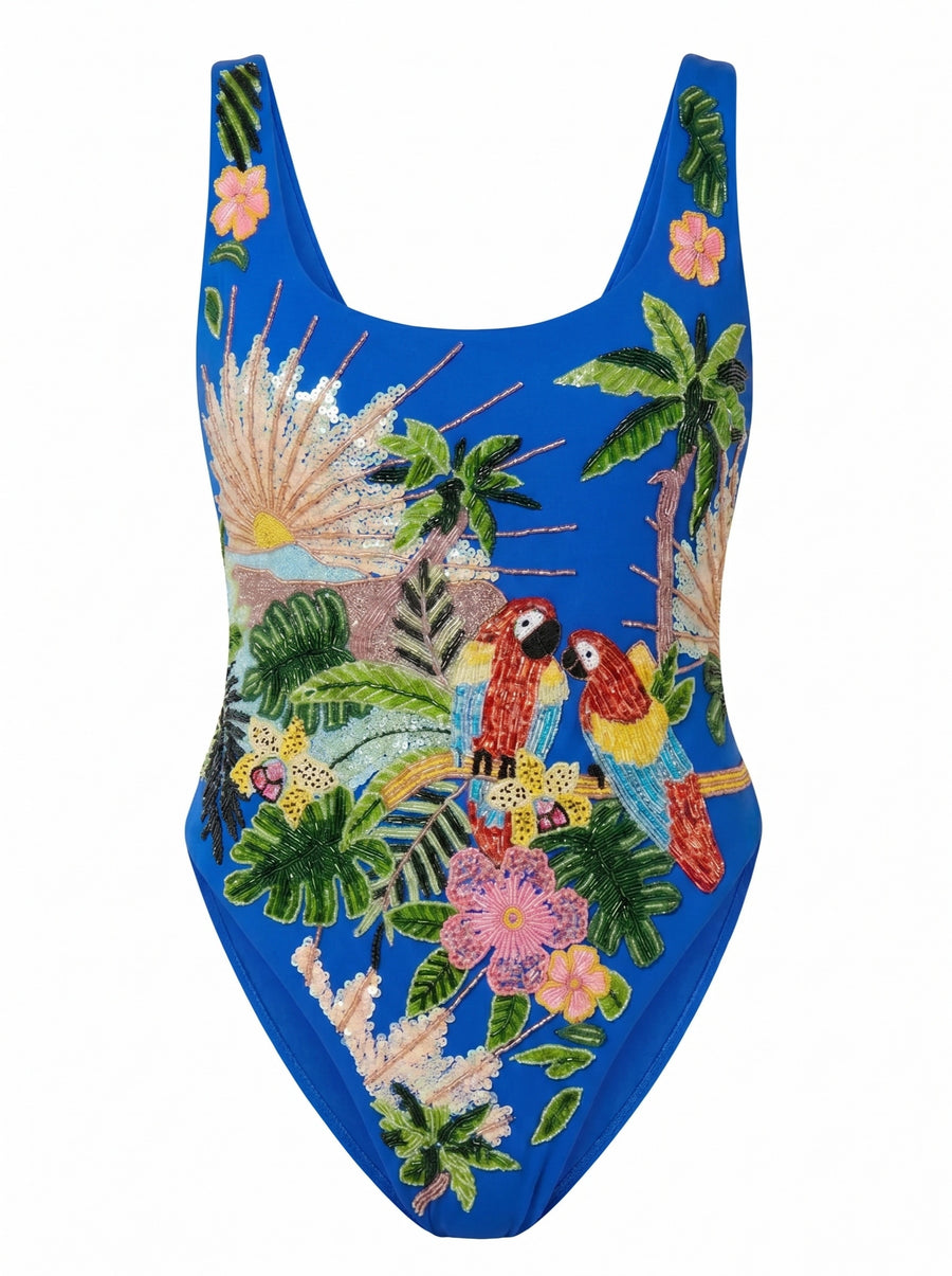 Maya Scoop Back Tropical Swimsuit
