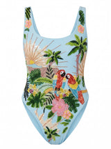 Maya Scoop Back Tropical Swimsuit