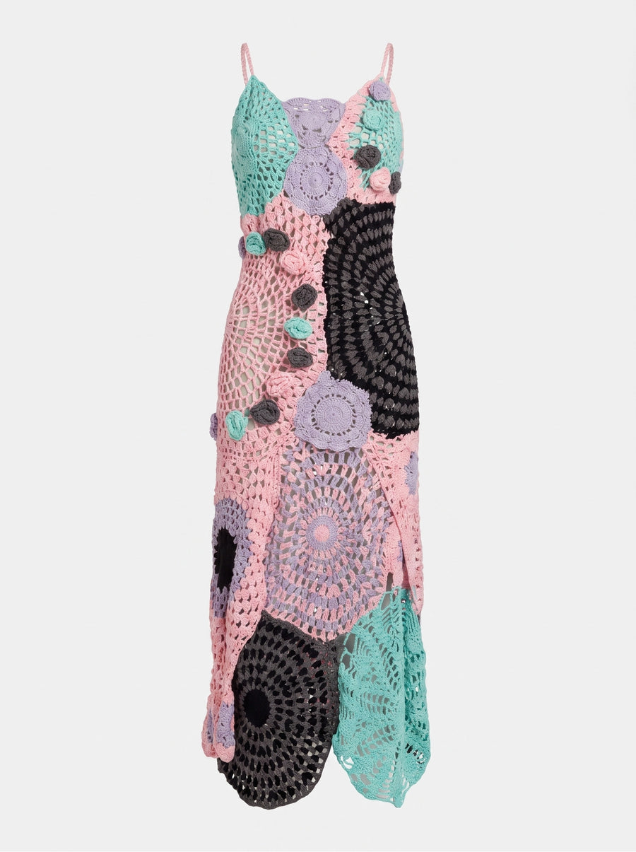 Calypso Multi Colour Crochet Dress