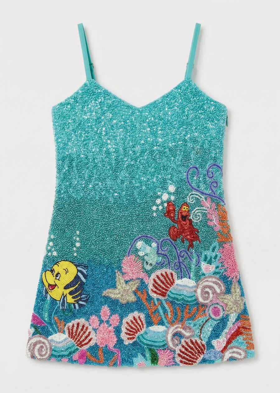 Oceanus | Disney Kids Neptune Dress in Blue