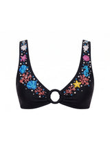 Oceanus Pearl Tide Multi-color Bikini Top