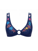 Oceanus Pearl Tide Multi-color Bikini Top
