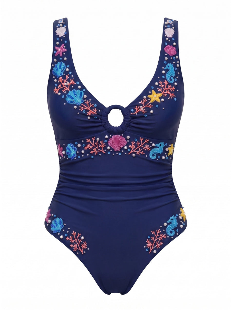 Oceanus Pearl Tide Navy Swimsuit