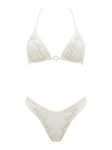 Wave Bikini Top White