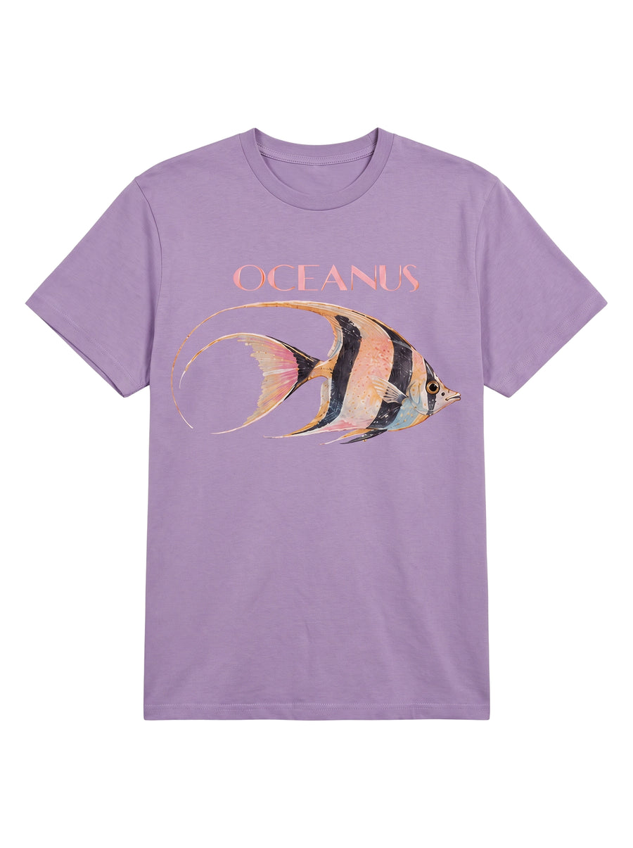 Oceanus Tropical Fish Purple T-Shirt