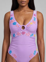Oceanus Pearl Tide Purple Swimsuit