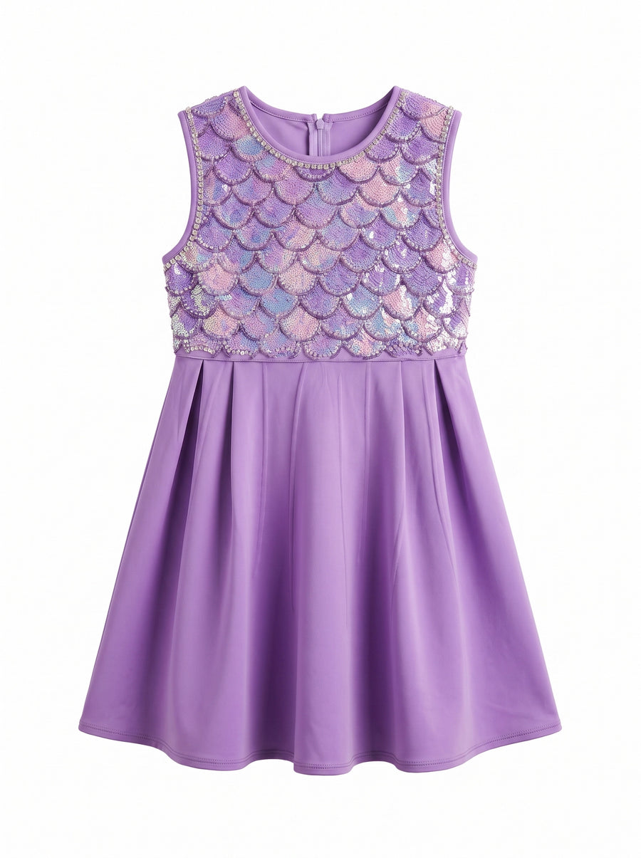 Oceanus | Disney Kids Pearl of Ursula Purple Dress