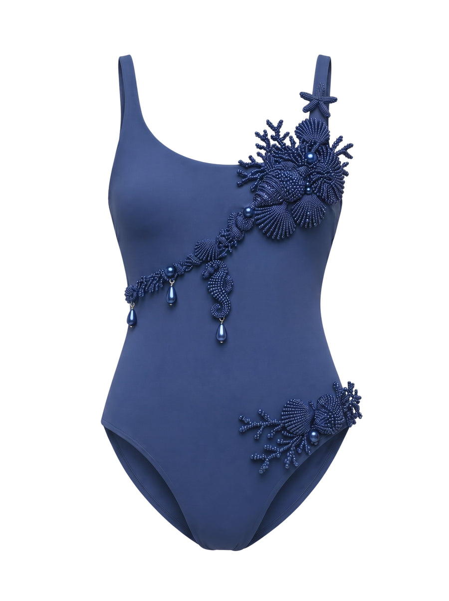 Pearl Reef Asymmetric Multi Colour Swimsuit