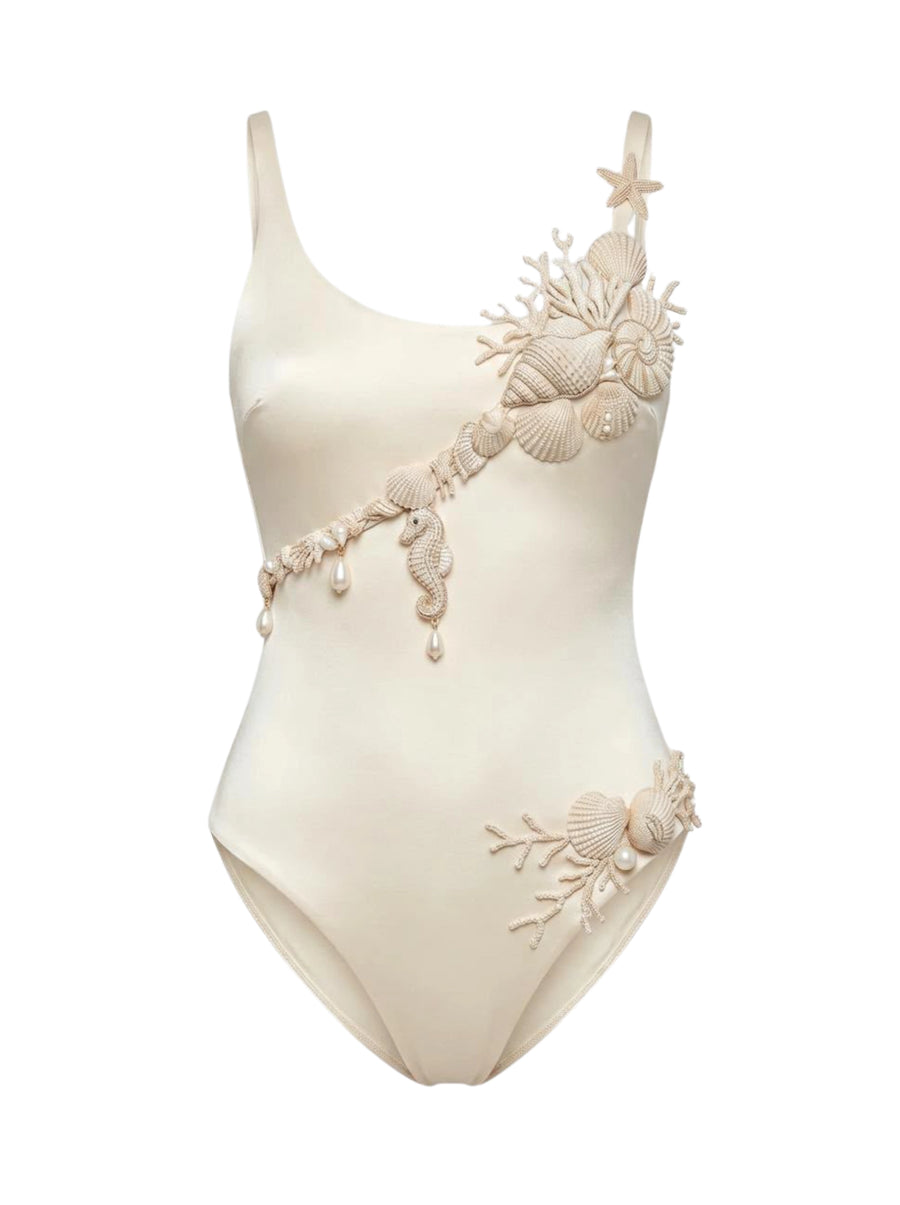 Pearl Reef Asymmetric Multi Colour Swimsuit