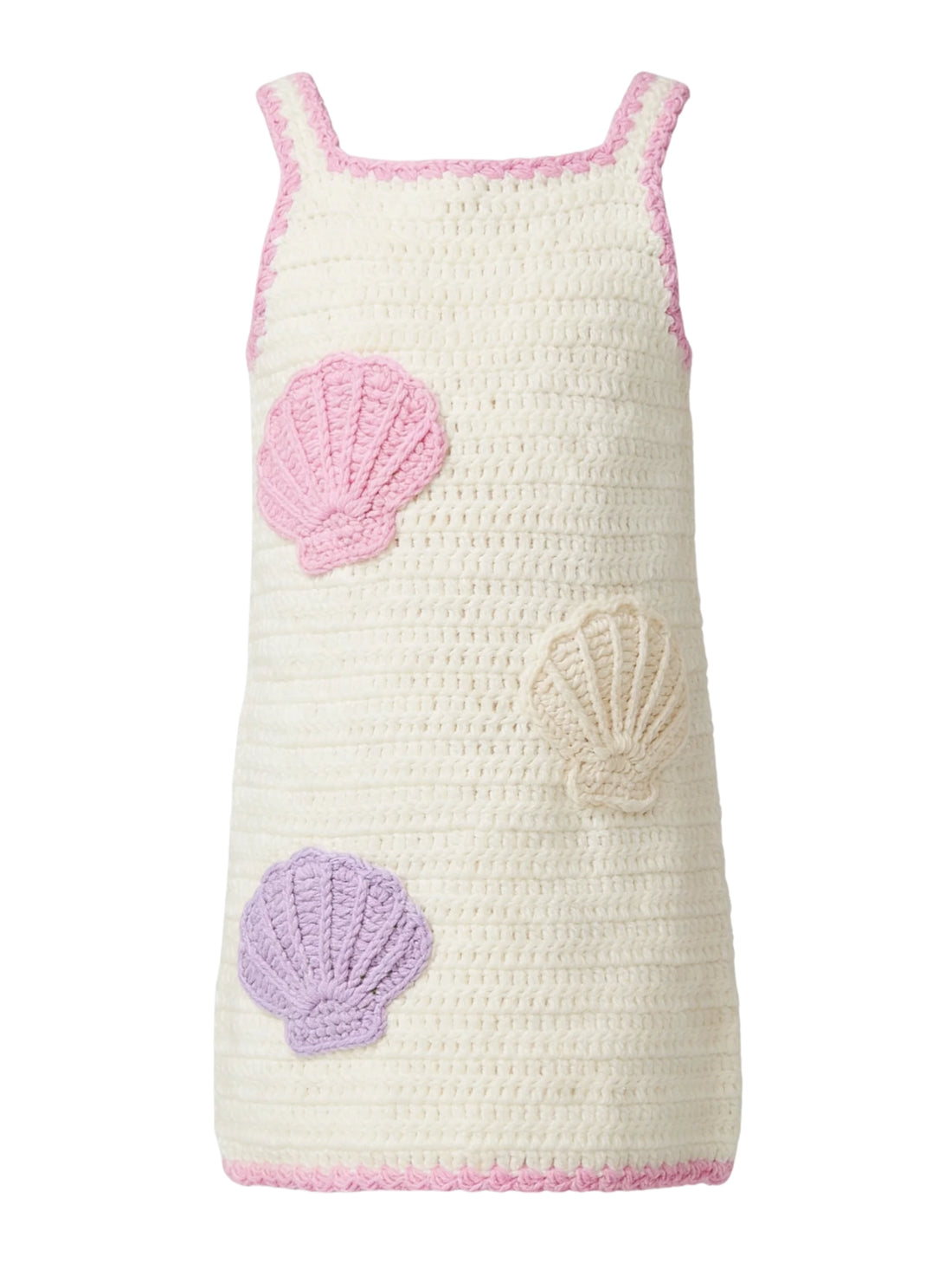 Shell White Crochet Kids Dress