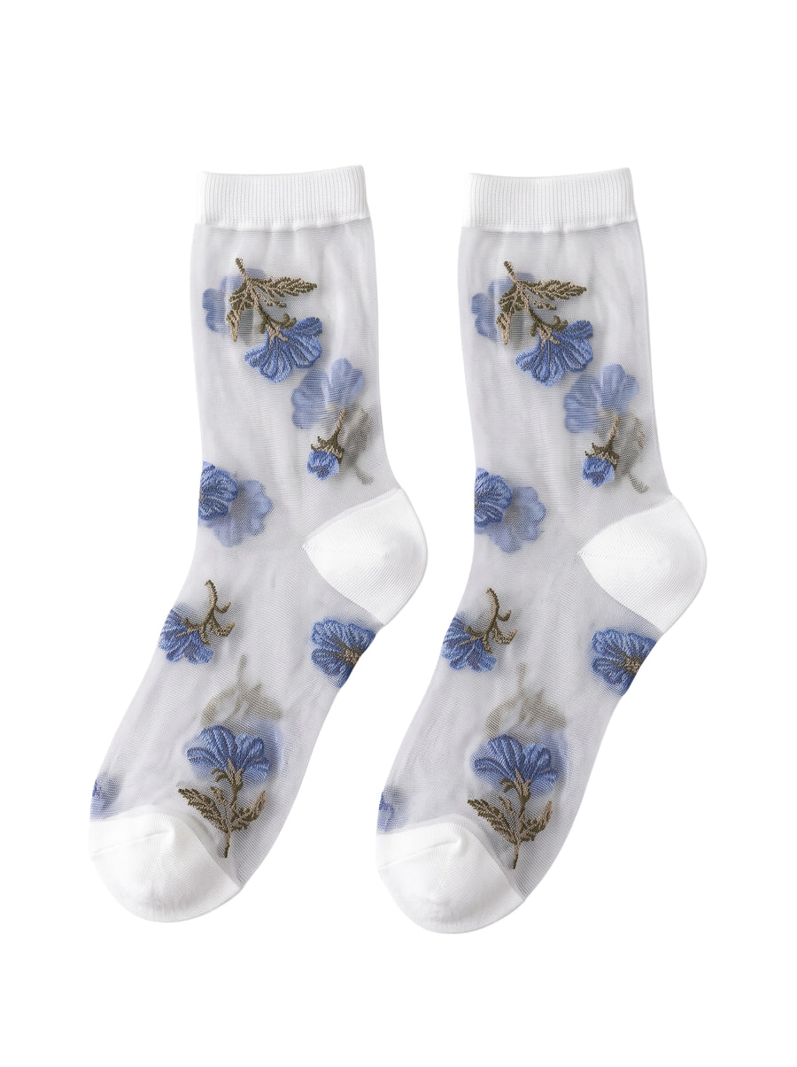 Blue Daisy Muse Socks