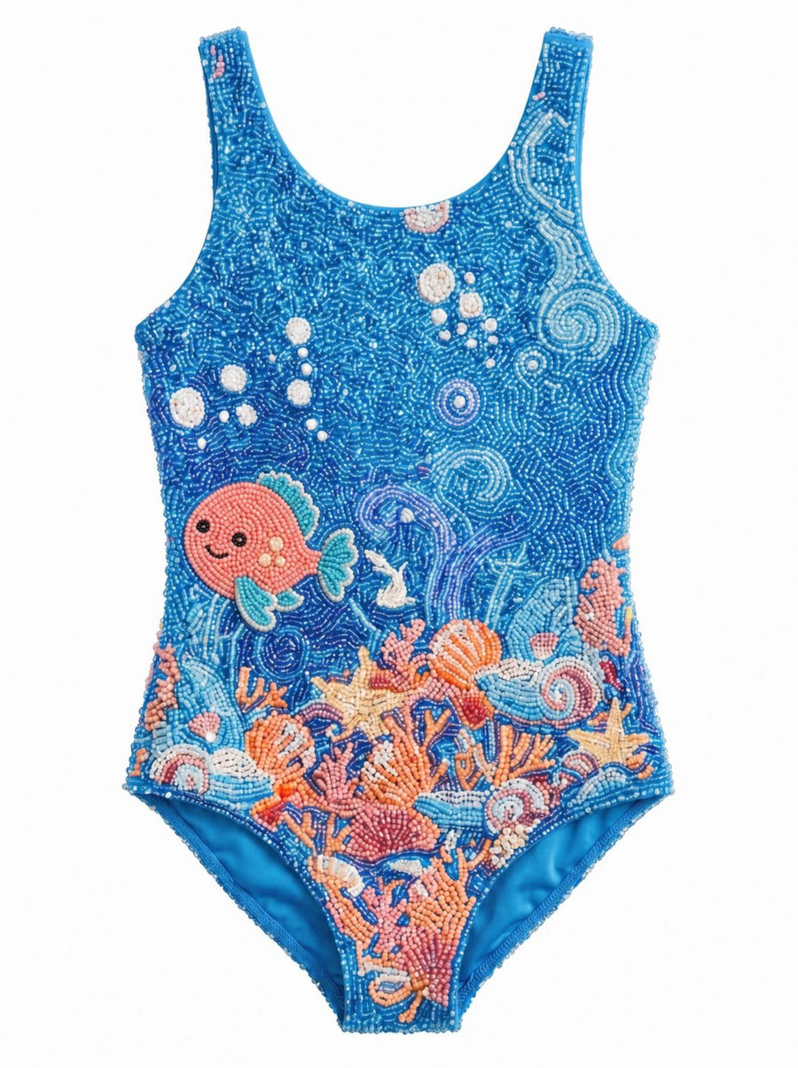 Mystic Shores Kids Blue Swimsuit
