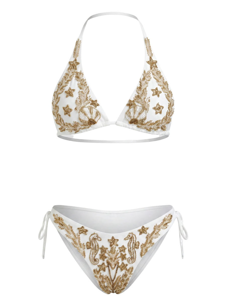 Astra White Bikini Bottom