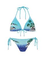 Oceanus x Taylor Nunez Island Blue Triangle Bikini Top