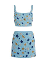 Celestial Night Blue Co-ord Top