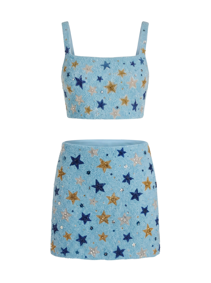 Celestial Night Blue Co-ord Top