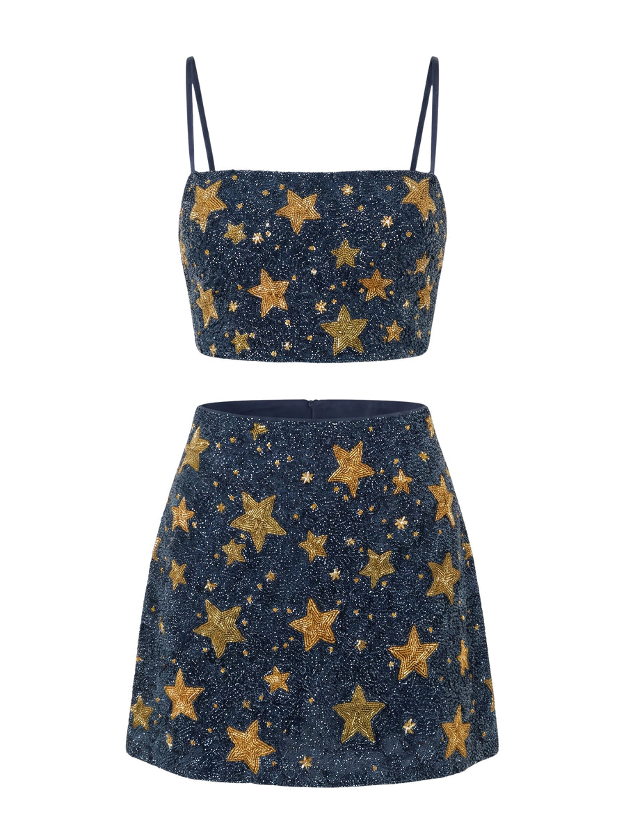 Celestial Night Navy Co-ord Skirt
