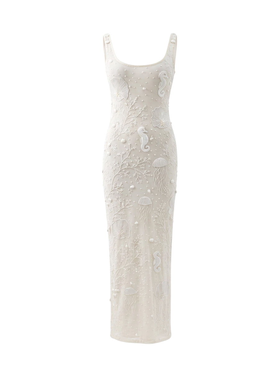 Coralie White Maxi Dress