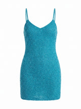 Oceanus Blue Plan Mini Dress