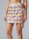 Pastel Check Wrap Mini Skirt