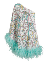 Coral One Shoulder Multi Coloured Kaftan