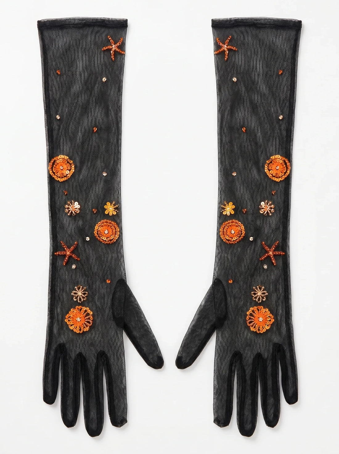 Starfish Flower Black Glove
