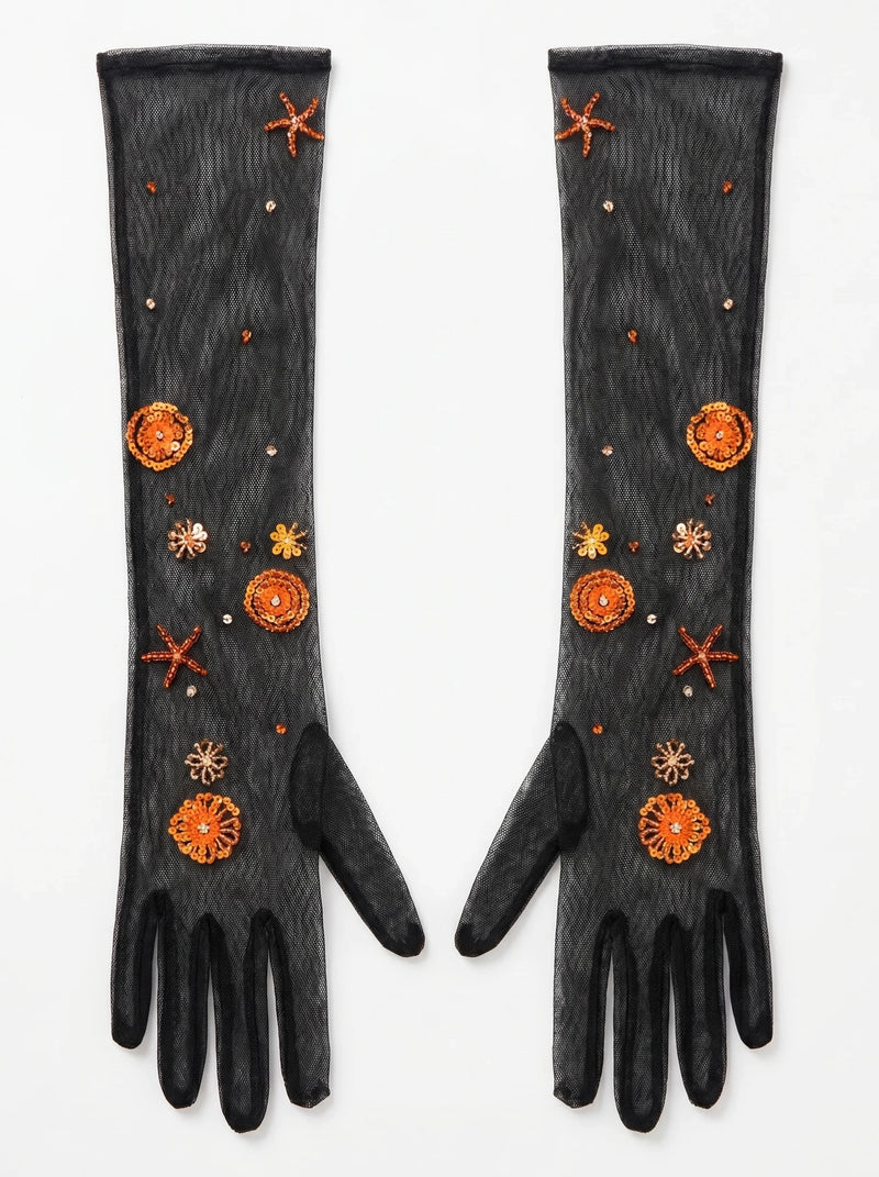 Starfish Flower Black Glove