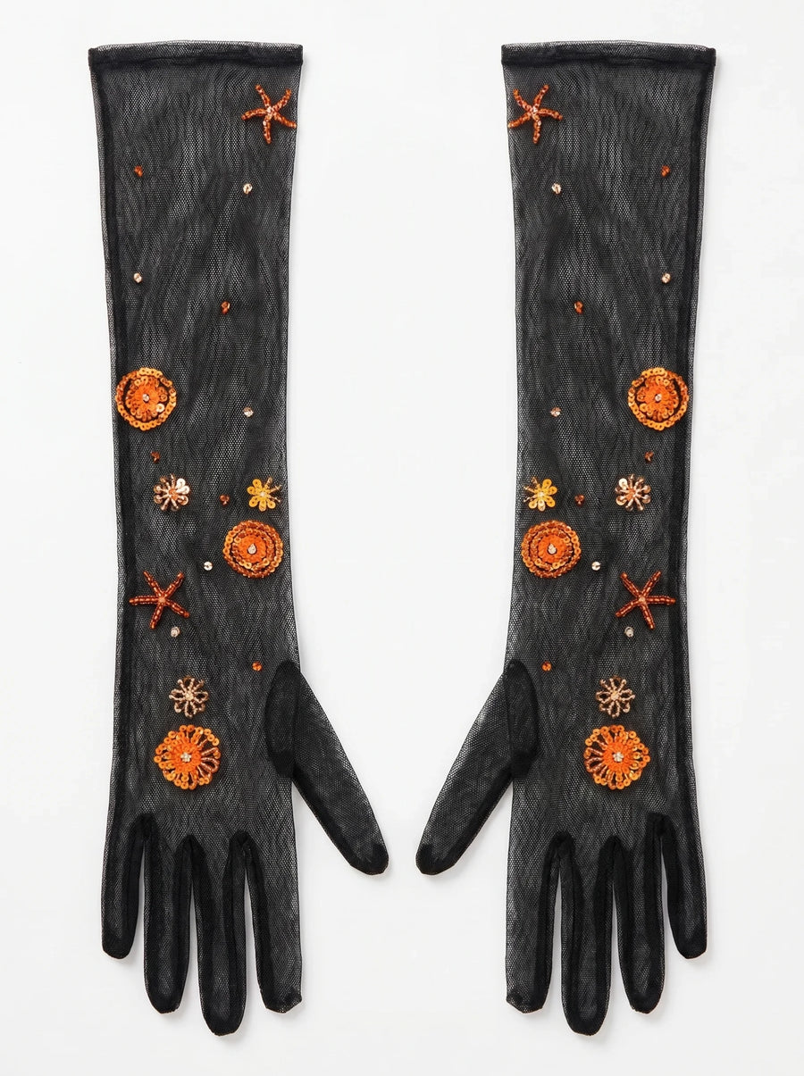 Starfish Flower Black Glove