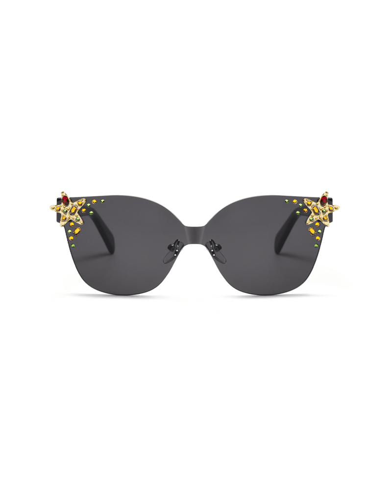 Oceanus x SOJOS Glowheart Sunglasses Black - Oceanus Swimwear