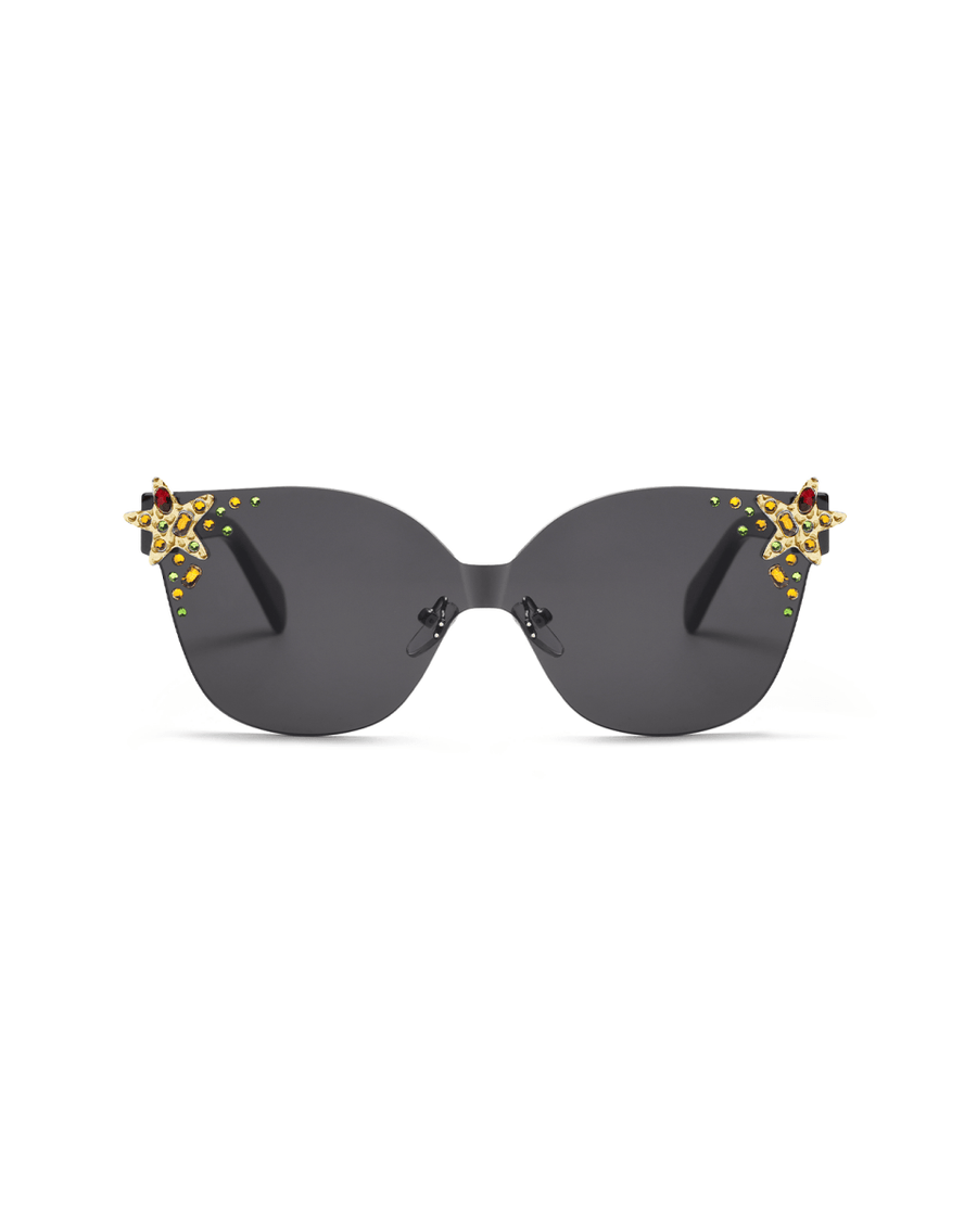 Oceanus x SOJOS Glowheart Sunglasses Black - Oceanus Swimwear