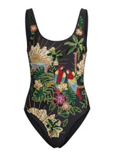Pandora Luxe Hand Beaded Black Swimsuit in Stock
