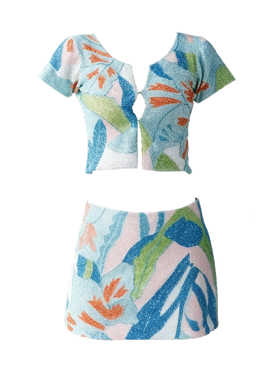 Maya Petal Hand Beaded Skirt Only Oceanus x By Poppy