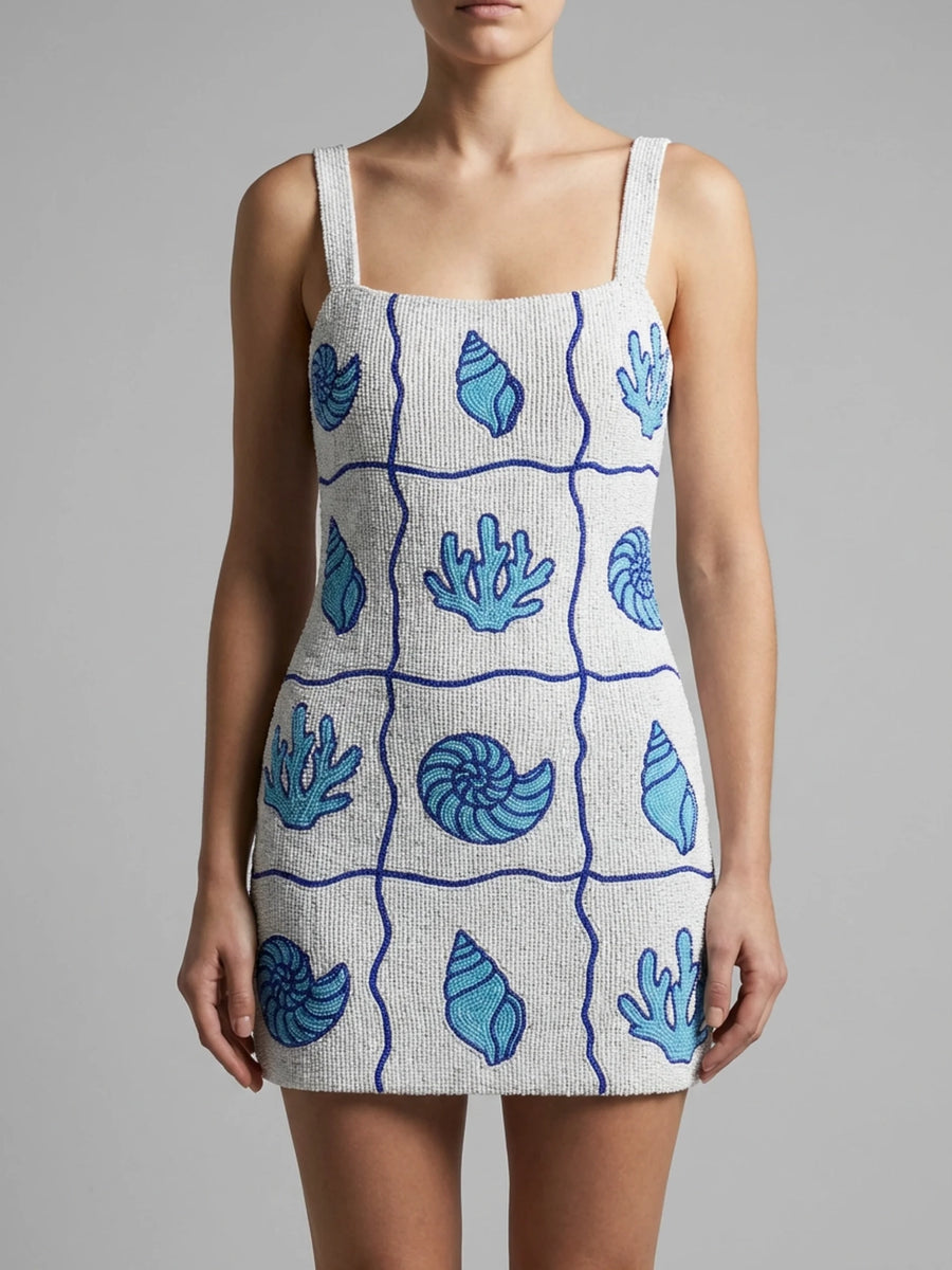 Mosaic Marine Mini Dress