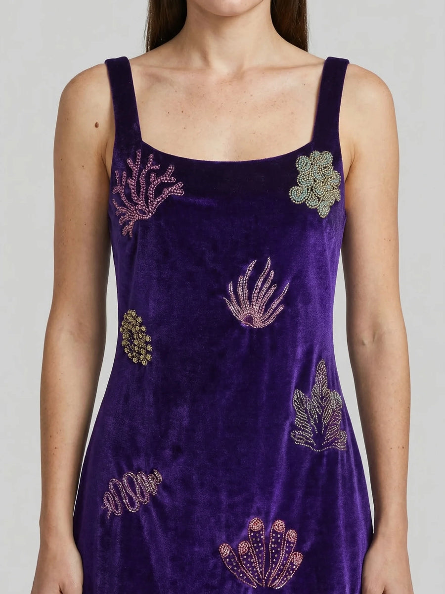 Coral Purple Mini Dress