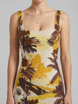 Kulani Kinis x Oceanus Golden Sunset Beaded Mini Dress