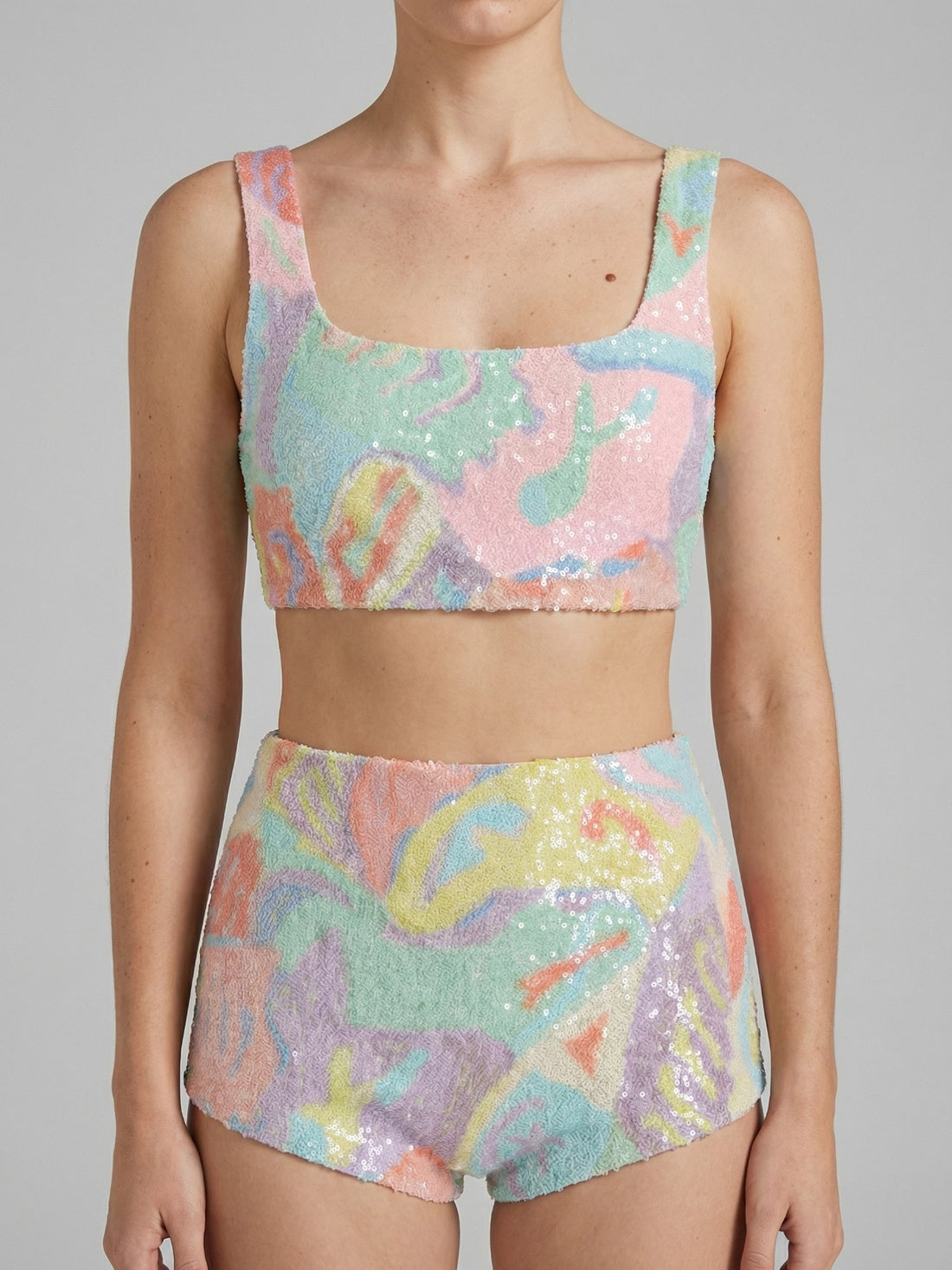 Boston Pastel Reef Crop Top
