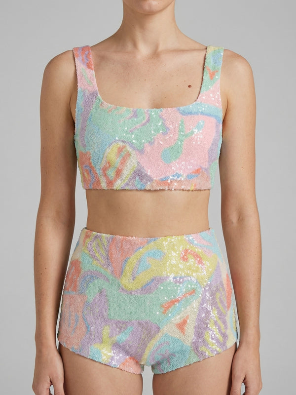 Boston Pastel Reef Crop Top
