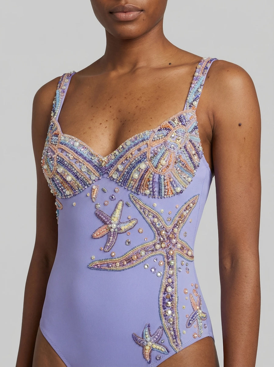 Selene Sea Shell Swimsuit Lilac