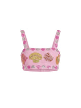 New York Hand-Embroidered Top Multi Colour