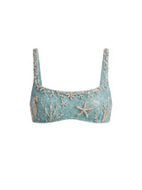 Ocean Starfish Green Bikini Top