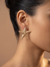 Gold Starfish Earrings