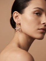 Red Starfish Gold Earrings