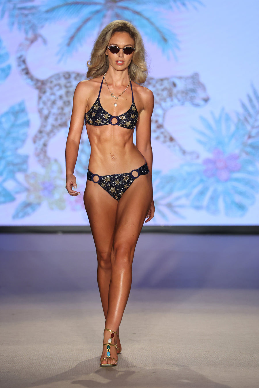Star Navy Bikini Top
