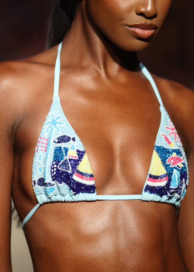Lume Swell Blue Bikini Top