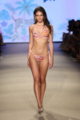 Oceanic Bloom Pink Bikini Top