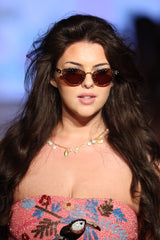 Oceanus x SOJOS Darling Sunglasses Brown