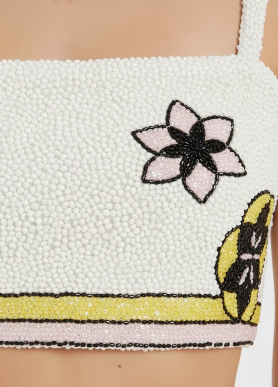 Mei Flattering Summer Luxe Co-ord Skirt - White