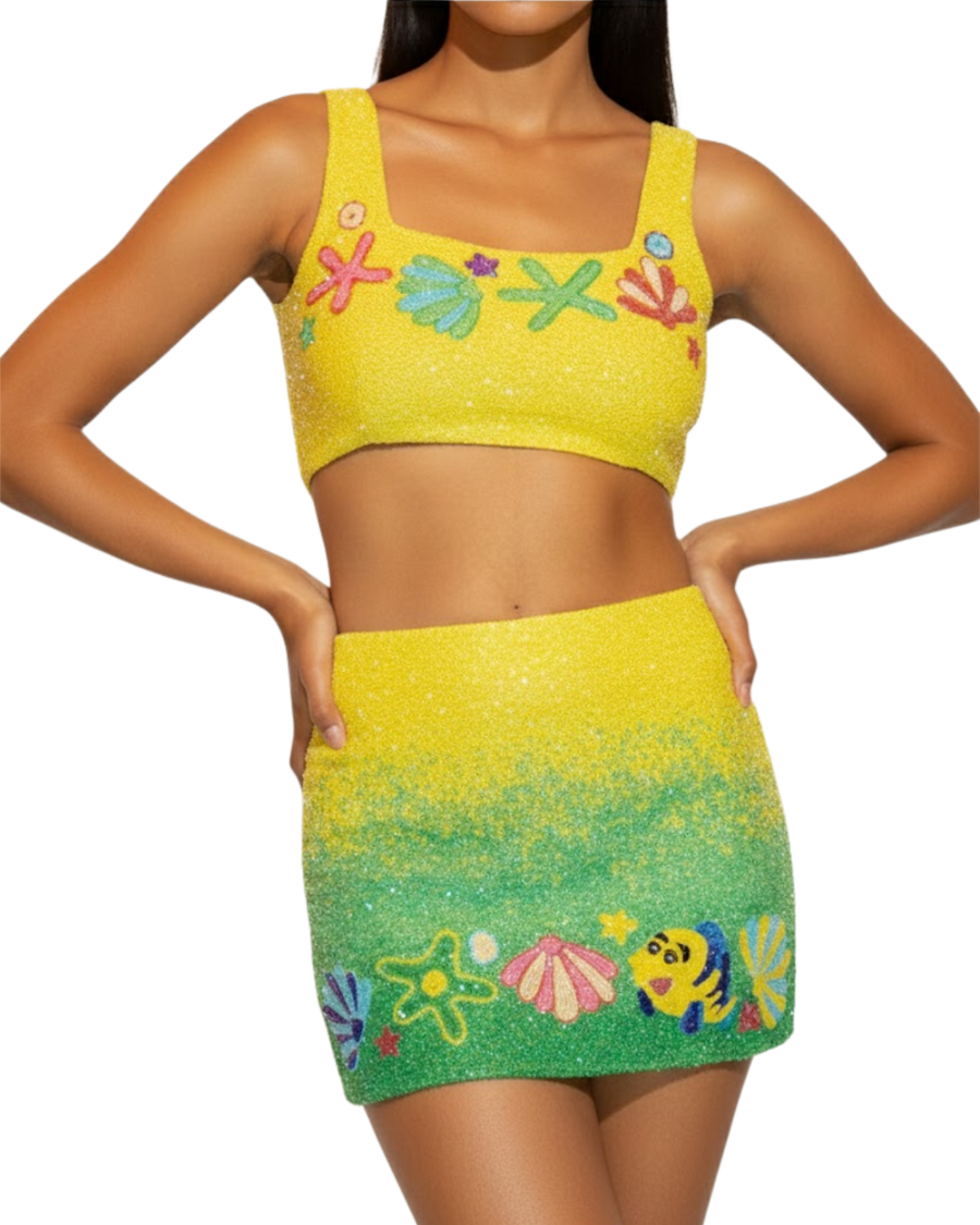 Disney | Oceanus Ariel Co-ord Top in Yellow
