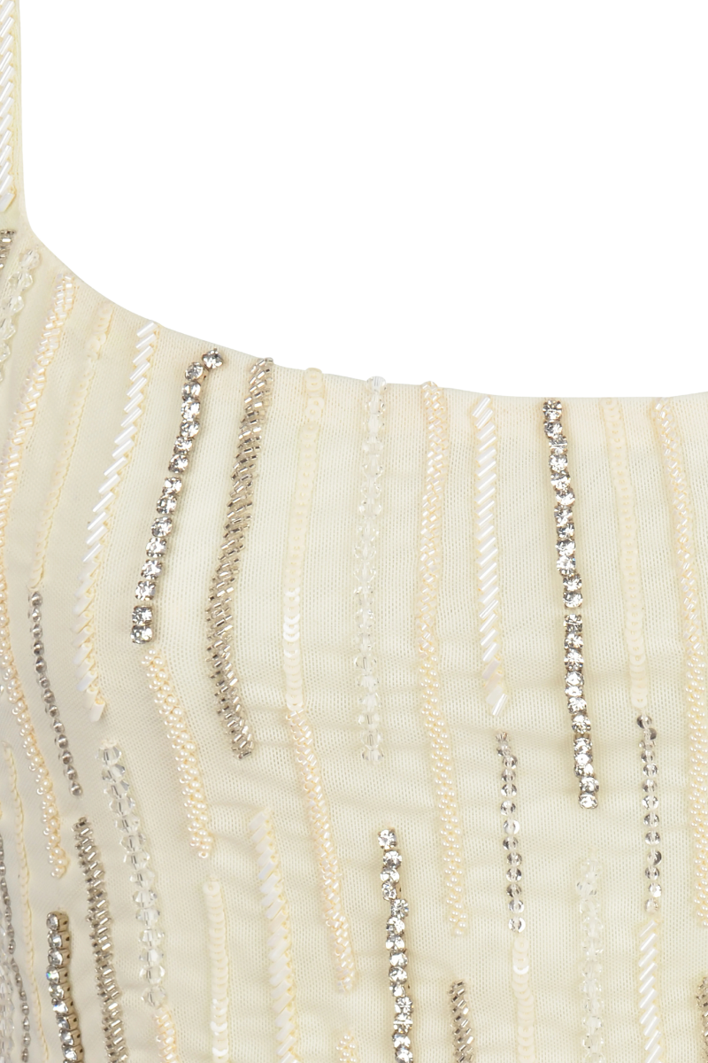 Aphrodite's White Beaded Co-ord Top – Daphne x Oceanus