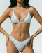 Calliope Luxury Crystal Bikini Bottom White